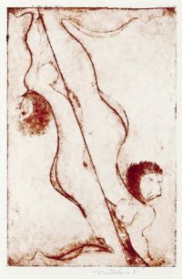 WOMEN. Etching on paper, 26х22 сm, 1969.