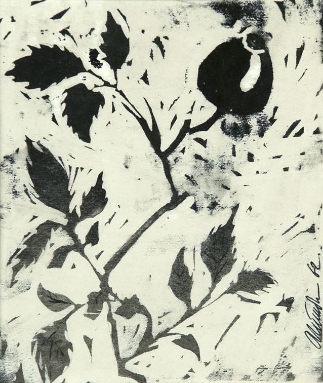 DOG-ROSE.  Gouache and ink on paper, 30х25 cm, 1975