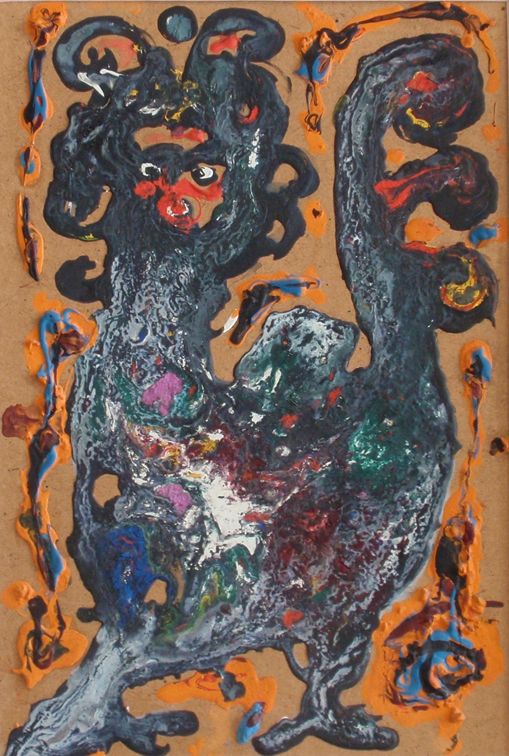 SIRIN 1.  Tempera on hardboard, 40х30 сm, 1969.  From the Karpeisky collection.