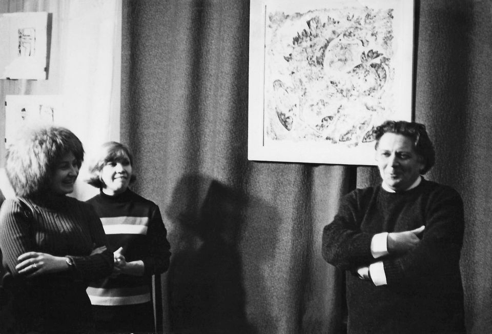 A. Gitberg at an exhibition in Kurchatovsky