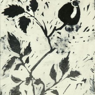 DOG-ROSE.  Gouache and ink on paper, 30х25 cm, 1975