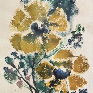 BLUME.  Papier, Aquarell. 32х24 сm.1983.  Aus der Sammlung von Seglin.