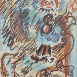 CLOWN ON HORSEBACK. Pastel on paper, 42.5х32 cm, 1976. From the Karpeisky collection.