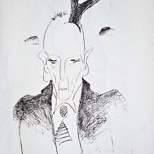 REFLECTIONS. Pen and ink on paper, 21х12 cm, 1969. From the Gitberg collection.