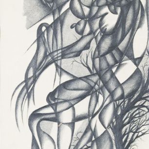 COUPLE IN LOVE. Pencil on paper, 40х26 cm, 1980.