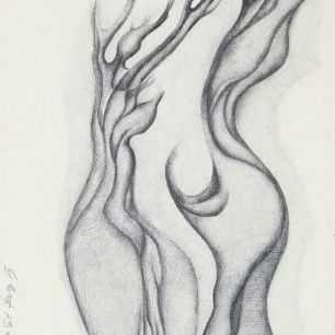 TREES. RELATIONSHIPS. Pencil on paper, 40х26 cm, 1979.